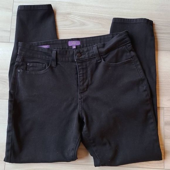 NYDJ Denim - NYDJ Not Your Daughters Jeans Women's Alina Legging Black Jean size 10P 15.5"× 2